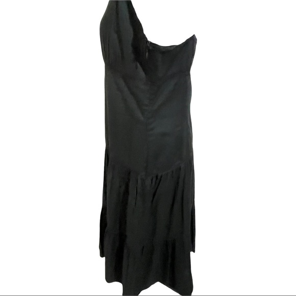 Tommy Hilfiger maxi dress size 10 tierd cotton with lace inserts black. - Picture 9 of 15